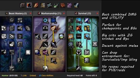Some important spells to note in the Demon Hunter talent tree: The Hunt. The Hunt has returned as a regular talent and is crucial for opening up kill windows. Stun the kill target with Fel Eruption, Imprison the healer, and use The Hunt to land a kill. Collective Anguish is in the final tier and makes it so Eye Beam summons an allied Demon Hunter.
