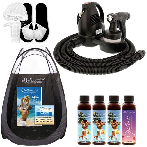 Best spray tan. 2. Oasis Spray Tan Machine. Check current price on Amazon. Compact and lightweight, this is the ideal spray tanning kit to keep at home with you need an easy application or quick touch-ups! Lightweight and mobile, this spray tanning kit can be taken anywhere and used at any time. 