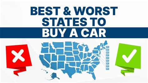 Best state to buy a used car. May 19, 2023 · To find the SUV's total cost, you multiply $350 by 60 months, then add $5,000 and $3,000 to that amount. The total cost of buying the used SUV would be $29,000. It's important to run the numbers yourself and not to rely on the math of a salesperson. 