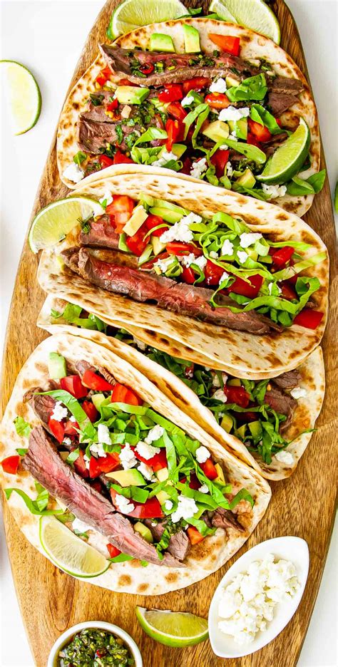Best steak for steak tacos. Ribeye and strip are slightly thicker cuts that will be able to achieve a dark char from the heat while maintaining a pink, medium-rare center. The grill will impart a delightful flavor on any cut ... 