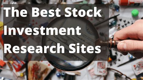 Best stock research site. 11. Stock Rover. For fundamental data analysts, Stock Rover is the top website for stock research.Unlike every other item on this list, their most recent … 