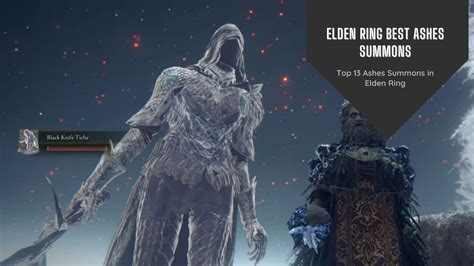 Best summons elden ring. Elden Ring treats Spirit Ashes as individual NPCs. Because of this, they can benefit from various buffs and group heals you might be able to cast/apply. Keep that in mind if you want to extend ... 