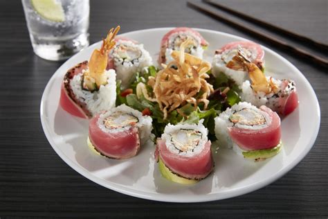 Best sushi in tucson. Address: 5655 E River Rd #151 Tucson, AZ 85750. ... American Favorite Sushi: $31: 3 tuna, 3 salmon, 2 yellow tail, 2 shrimp, and a California Roll: Japanese Favorite Sushi: $34: Fatty salmon, salmon roe, octopus, Japanese scallop, sweet shrimp, tuna, white fish, mackerel with a tuna roll: 