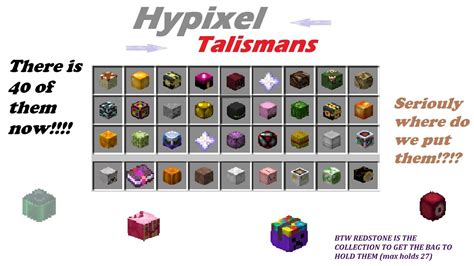 Best talismans hypixel skyblock. Here it is: Talisman Spreadsheet. Special Notes: On the Campfire Badge and Romero /Juliette talisman I didn't include the individual levels since its likely that people will go to a different source anyways. If you have any use for these to be included, just inform me and I'll make it happen. Eventually. 