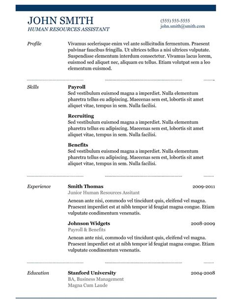 Best template for resume. Consider the “Original Professional” template for resumes such as: Business manager resume. HR coordinator resume. Office manager resume. Medical resumes. Format … 