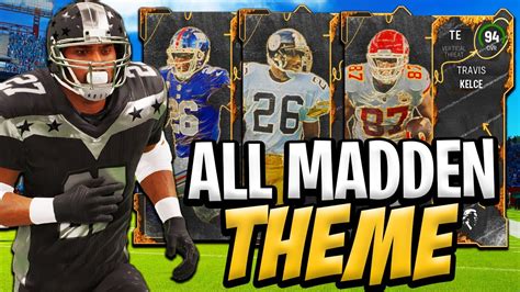Team-specific chemistry can combine to boost the ratings of every player on your squad with that team's chemistry. Select a team below to see a full depth chart with the best players in Madden Ultimate Team for a theme team. For a tutorial on team chemistry and theme teams, check out this post. . 