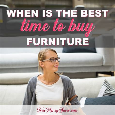 Best time to buy furniture. Aug 4, 2021 · Indoor Furniture. New furniture styles are usually unveiled on a biannual schedule, making spring and fall the best times to splurge for new indoor furniture. But if you want to save some money, start researching the looks you like during these seasons, and then make purchases between January and February and July and August. Think about it: In ... 