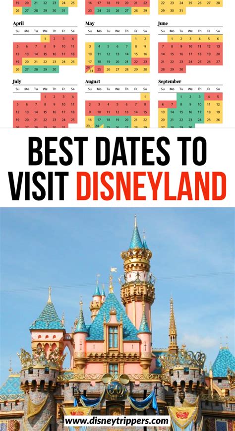 Best time to go to disneyland. With magical attractions, shows and parades open all year round, it's always a great time to visit Disneyland Paris.But here are some tips on making the most of your stay. If you want to visit when the number of Guests is fairly low, plan to stay mid-week (Tuesdays to Thursdays) during mid-January through mid-March or mid-April through mid-May. 