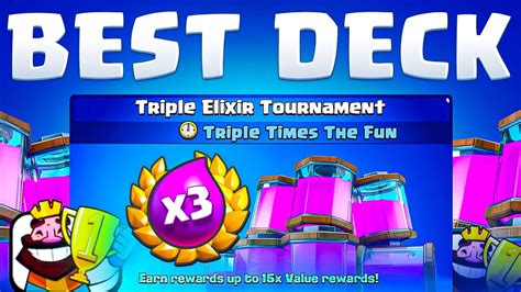 Best triple elixir tournament deck. Description of good triple elixir challenge win deck with extensive tactic tips to it! With the help of this deck I won two such challenges! 