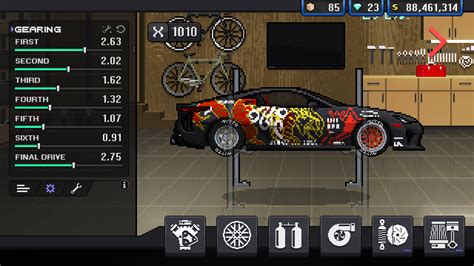 Best tune on pixel car racer. You don’t need to change from the 180sx stock car thy give you in the beginning but it’s a bit harder to win taurnaments since it’s. RWD car. But if you set up your final ratio to around 4.10-20 then only then 4 gears for the quarter mile with the remaining two much lower you’ll usually win every race. 1. 