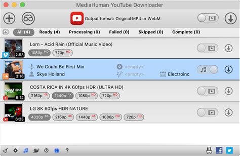 Best youtube downloader for mac. Supports Ultra High resolutions including 4K & 8K (with audio) Downloads several videos simultaneously. YouTube, Facebook, Vimeo, Dailymotion, and many others. Extracts audio track and saves it as MP3. Supports exporting to iTunes/Music.app. Works on all modern platforms (macOS, Windows and Ubuntu) Purchase. $19.99. 