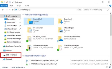 Bestand kopiëren van usb-stick naar pc SeniorWeb
