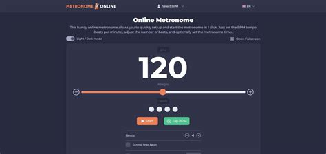 Bestes Online-Metronom eMastered. 