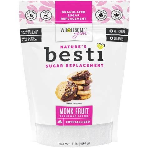 Besti Monk Fruit Allulose Blend – This is the best sugar substitute for sugar-free peanut butter cookies, because it helps make them soft and chewy, with no aftertaste or cooling effect. You can also use plain allulose for a similar result. I don’t recommend using erythritol or other brands of monk fruit (which typically contain erythritol .... 