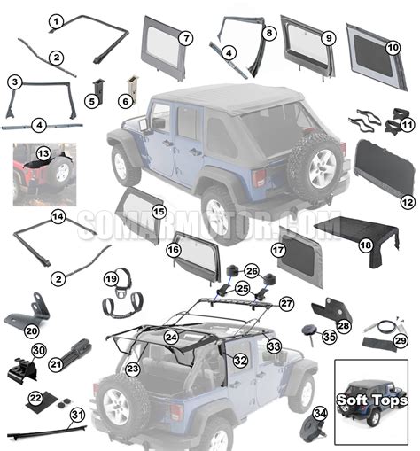 Video by www.strykermotors.com - Video to help identify your 1997-2006 Jeep Wrangler TJ Soft top and what hardware you need to attach it to your jeep. This ...