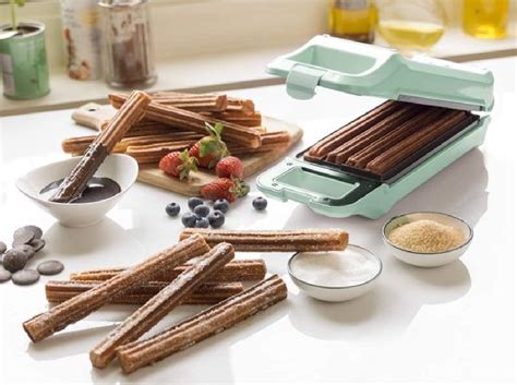 Bestron Churros maker, wafelijzer voor 4 churros, met indicatielampje ...