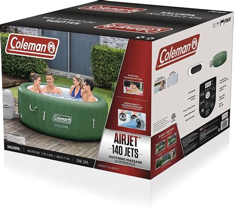Bestway coleman saluspa pump.  Open box. com : Coleman 4 Person Capacity Inflatable P...