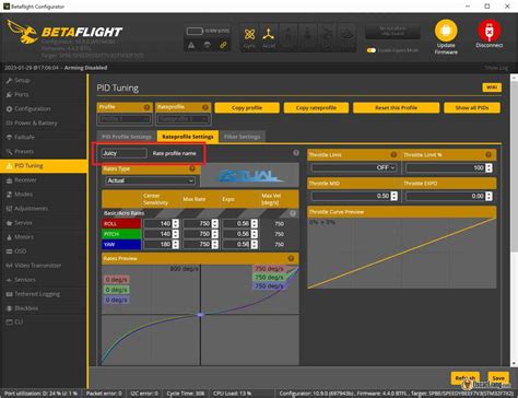 Betaflight adjustments.  The default Profile is profile 1 (profile Understanding and config...