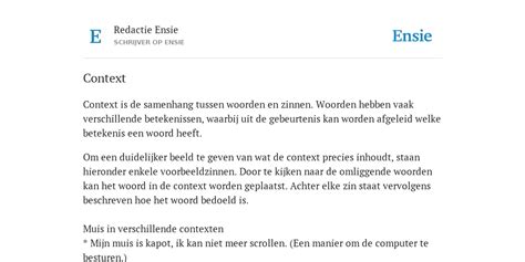 Betekenis in context