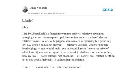 Betekenis relatief