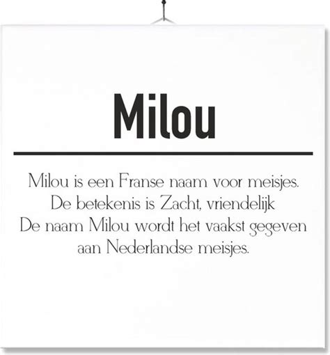 Betekenis van Milou