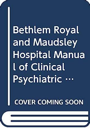 Bethlem royal and maudsley hospital manual of clinical mental health. - Das verhältnis der psychiatrie zu ihren nachbardisziplinen.