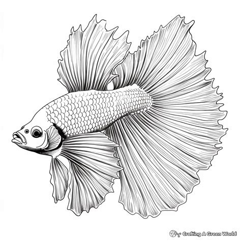 Betta Fish Coloring Shee