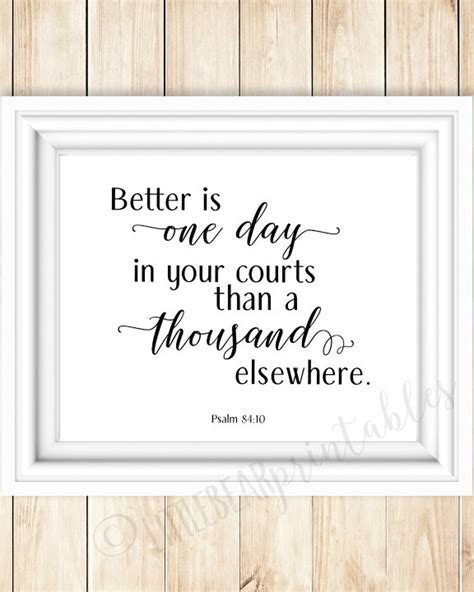 Better Is One Day In Your Court