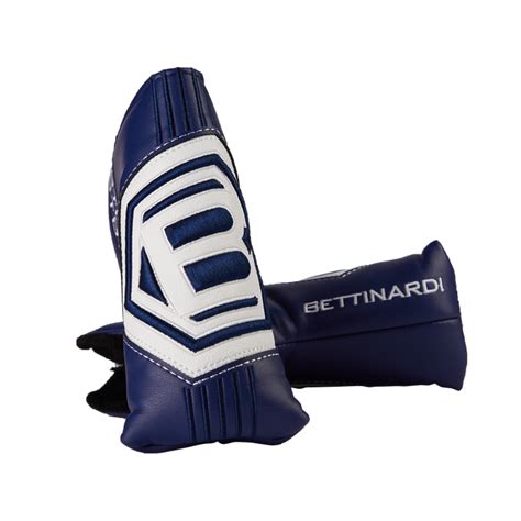 Bettinardi headcover archive. “That’s showbiz, baby!” This mallet putter headcover features our Windy City Wizard directing his next big movie and Fat Cat walking down the red carpet at his latest premiere. This headcover is the embodiment of both the glam and the grind of Hollywood. Stitched on a black and ice blue applique base. Limited quantities available. Limit 1 per person. … 