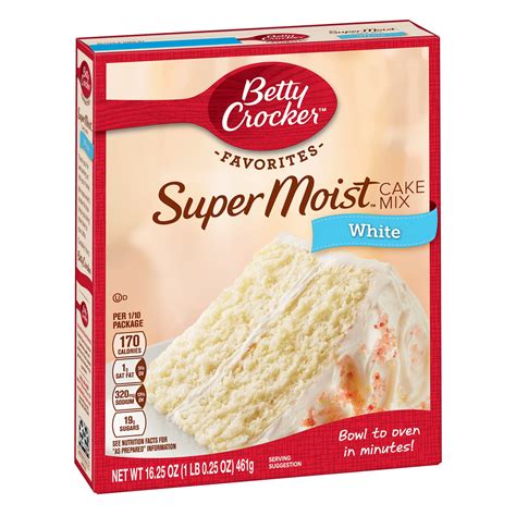 Betty Crocker Super Moist White Cake Mix, 16.25 oz