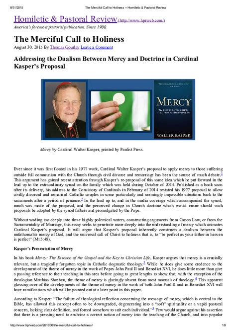 Between Mercy and Doctrine
