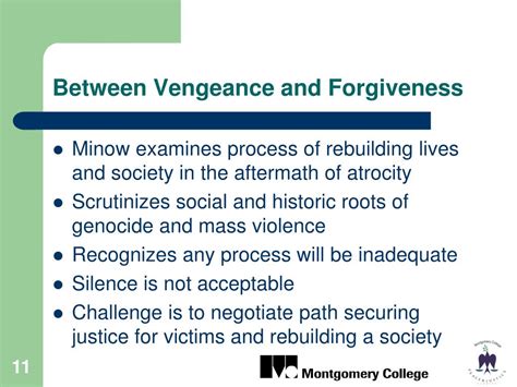 Between Vengeance And Forgiveness