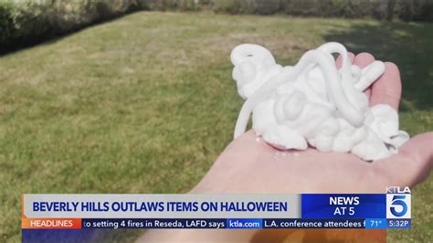 Beverly Hill outlaws Silly String, shaving cream on Halloween night