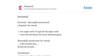 Bevreesd betekenis