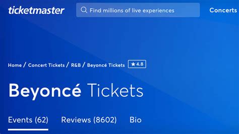 Beyoncé tickets ticketmaster. How to get Beyoncé tickets. According to Ticketmaster, fans should follow these steps for a shot at Beyoncé tour tickets: 1. Register as a Verified Fan in the correct group, based on the city ... 
