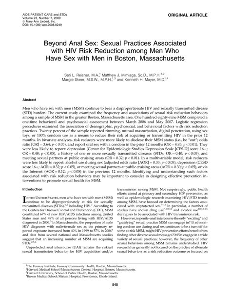 Beyond Anal Sex