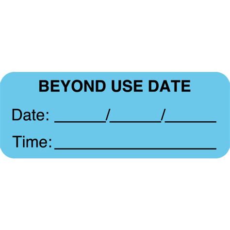 Beyond Use Date