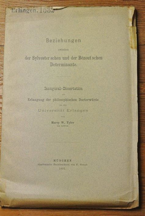 Beziehungen zwischen der sylvester'schen und der bézout'schen determinante. - Fisica para ciencias e ingenierias - volumen ii.