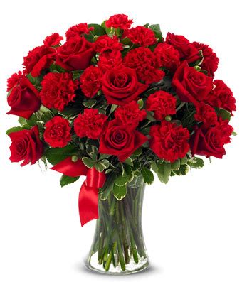 Bf116-11km. Product Description - Very Berry Carnations Brighten the cloudiest day by sending this Very Berry Carnations bouquet • Full of all shakes of pink and red, this simple yet sweet bouquet is perfect for anyone. Showing someone you care is easy with this arrangement. The bouquet makes for a beautiful and long-lasting gift. 