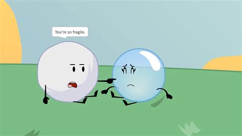 Bfdi bubble x snowball. Rububble is the femslash ship between Ruby and Bubble from the Battle for Dream Island fandom. After being accepted into Match and Pencil's alliance, she stops the two from using a bubble wand to blow Bubble back to life. She tells Pencil that it would be too much work to bring her back, pointing out they've done fine without her and that she can't count to … 
