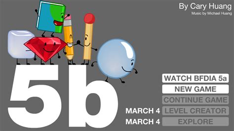 Bfdia 5b full game. An HTML5 port of Cary Huang's BFDIA 5b. Explore is powered by Zelo101's 5beam. An HTML5 port of the puzzle platformer in the world of Battle for Dream Island. developer options apply texture. An HTML5 port of ... 