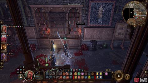  One protruding book is under a shelf with a recipe for healing potions. There is a note in Balthazar's room that implies the section of "conventional medicine" is booby-trapped with spikes. One protruding book near a shelf with a book called Quick and Sudden Death. A note in Balthazar's room implies that shelf area triggers a fire trap. 