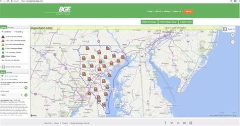 If you are experiencing a power outage or need to report a downed wire, you can do so online at BGE's website. You can also check the status of your outage, view the outage map, and get tips on how to stay safe and comfortable. BGE is committed to restoring your service as soon as possible. 