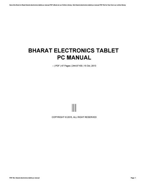 Bharat electronics tablet pc user manual. - Recherches sur les irr©♭gularit©♭s que pr©♭sente quelquefois dans sa marche la petite-v©♭role inocul©♭e.