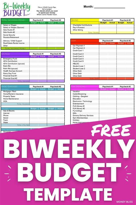 Bi Weekly Paycheck Budget How to create a Bi Weekly Paycheck Budget