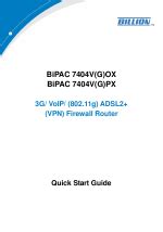 BiPAC 7404V(G)OX BiPAC 7404V(G)PX - Billion