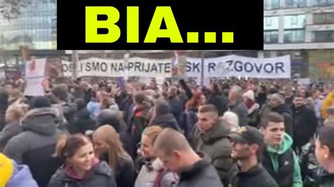 Bia novi sad.  Po&scaron;to niko iz BIA nije iza&scaron;ao, protest je okonča...