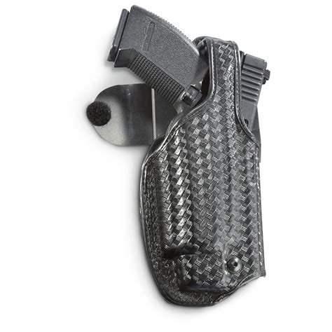 The Bianchi Model 19L Thumbsnap Holster is a full grain leather h