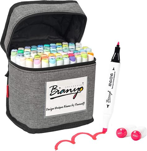 <b>Bianyo</b> 36 Colors Alcohol Markers Set, Alcohol-Based Dual Tip Art Markers Set with Black Travel Case with a Designable Card for Coloring, Sketching, Drawing, Outlining, Highlighting 2,618 200+ bought in past month. . Bianyo