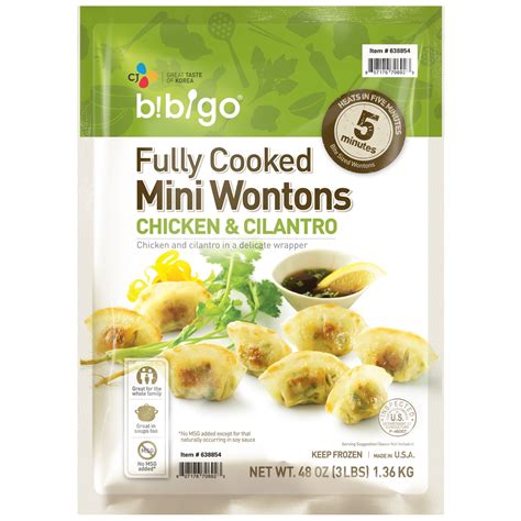 Bibigo wontons. Oct 19, 2023 · When oil begins to shimmer, add mushrooms. Saute until mushrooms are deep golden brown, 5 to 7 minutes. Add 1 Tablespoon soy sauce and garlic and cook for 2 minutes more. Pour stock over mushrooms. Add bok choy, shredded carrots, and ginger. Bring stock to a simmer. Simmer until vegetables are tender, 4 to 5 minutes. 